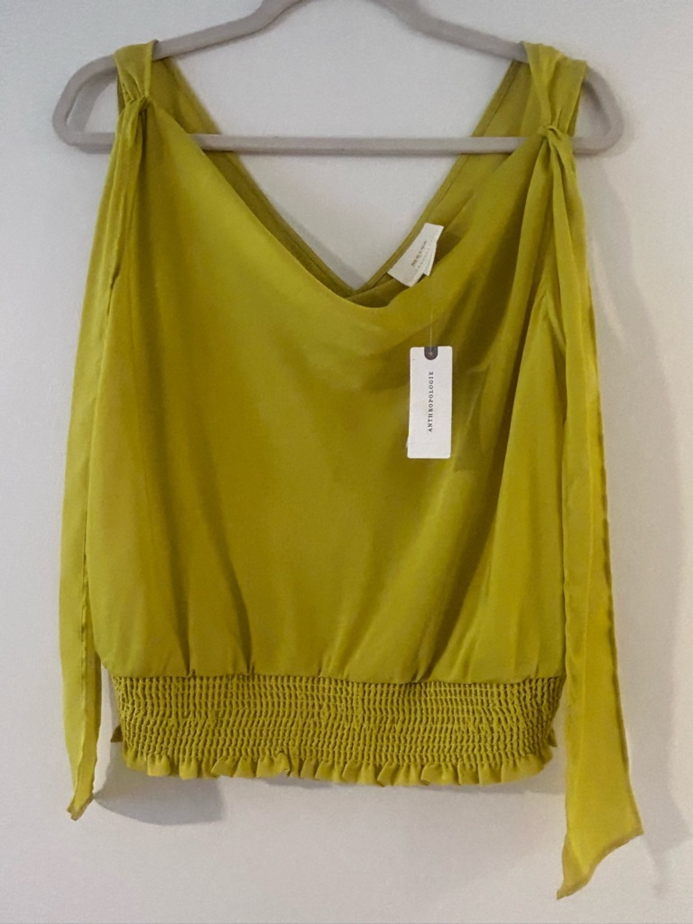 Maeve Lime Green Tie-Shoulder Camisole